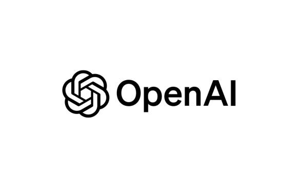 Logo of OpenAI featuring an abstract knot symbol followed by the name "OpenAI" in black font.